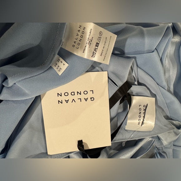 $1495 GALVAN LONDON SCALLOP SIENNA DRESS - ICE BLUE SIZE4 - Picture 12 of 13